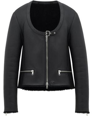 Courreges Holistic Shearling Jacket - Black