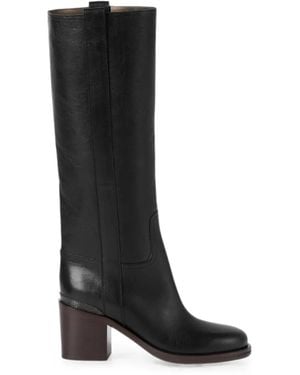 Brunello Cucinelli Cowhide Boots With Precious Detail - Black