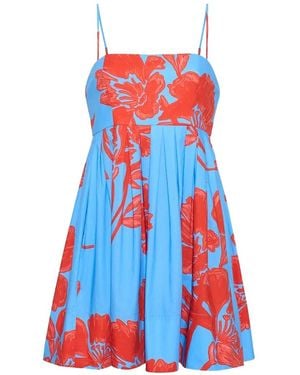 Cara Cara Leo Floral-Print Mini Dress - White