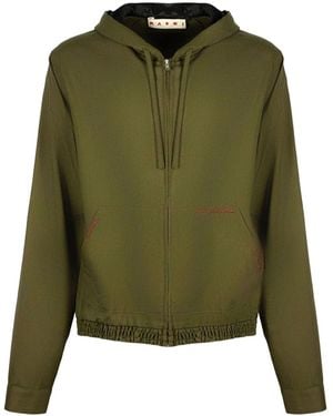 Marni Hoodie À Fermeture Zippée - Vert