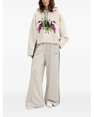 adidas Toucan-Print Drawstring Hoodie - White
