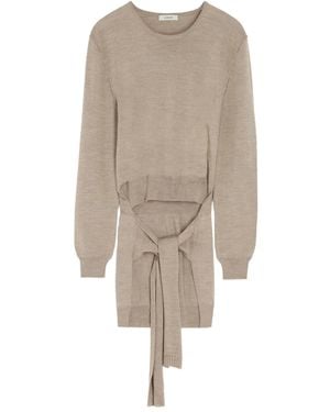 Lemaire Trompe L'Oeil Wool Jumper - Natural
