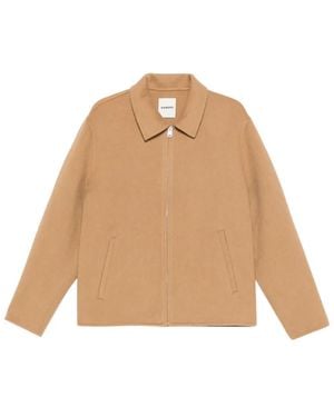 Sandro Zip-Up Jacket - Natural