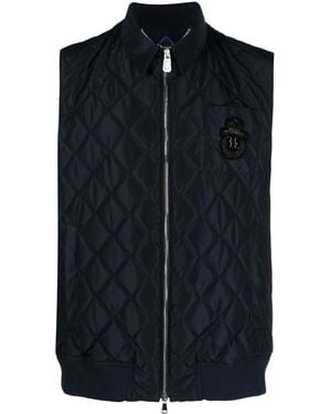 Billionaire Diamond Quilted Vest - Blue