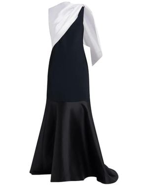 Greta Constantine Draped Gown Dress - White