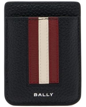 Bally Ribbon Grained-Leather Card Holder - Black