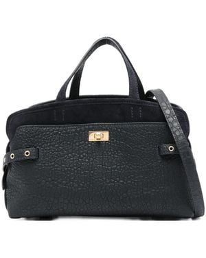 Anya Hindmarch Textured-leather Tote Bag - Black