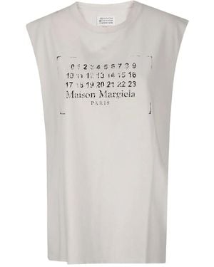 Maison Margiela ナンバープリント タンクトップ - グレー