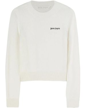 Palm Angels Classic Logo Jumper - White