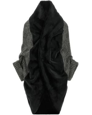 Junya Watanabe Prince Of Wales Cocoon Jacket - Black