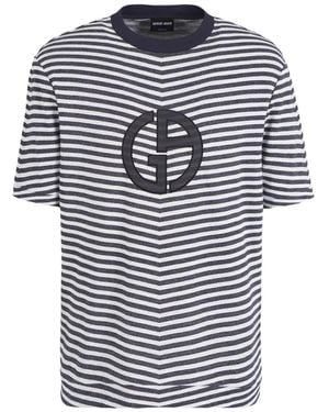 Giorgio Armani Logo-detail T-shirt - Blue