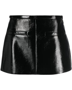 Courreges High-Shine Mini Skirt - Black
