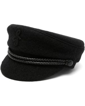Ruslan Baginskiy Monogram-Embellished Hat - Black