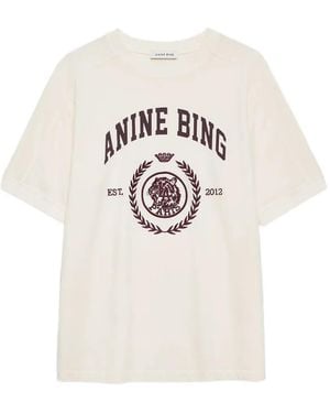 Anine Bing Jaylin Tee Collegiate - White