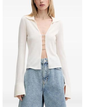 From Future Cardigan Mit Ausgestellten Ärmeln - Weiß