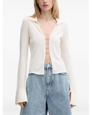 From Future Cardigan Mit Ausgestellten Ärmeln - Weiß