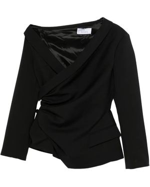 GIUSEPPE DI MORABITO Draped Asymmetric Jacket - Black