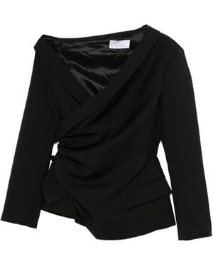 GIUSEPPE DI MORABITO Draped Asymmetric Jacket - Black