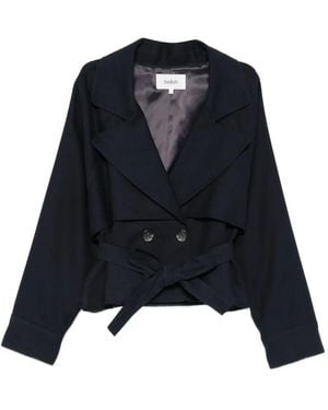 Ba&sh Lonnie Belted Double-Breasted Jacket - Blue