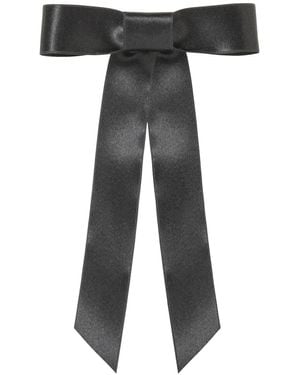 Jennifer Behr Sasha Silk Bow Barrette - Gray