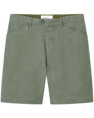 Closed Logo-Patch Chino Shorts - Green
