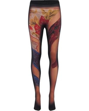 Marine Serre Jersey Tights - Red