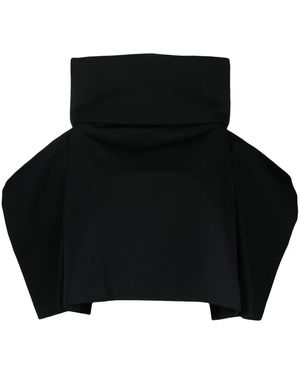 Comme des Garçons Draped Wool Cape - Black