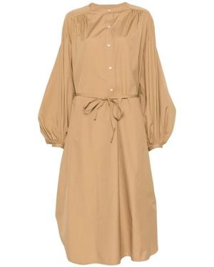Loulou de Saison Belted Button-Fastening Midi Dress - Brown