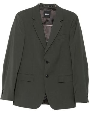 BOSS Single-Breasted Wool Suit - Gray