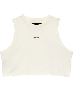 Purple Brand クロップド トップ - ナチュラル