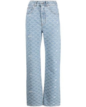Off-White c/o Virgil Abloh Logo-print Denim Jeans - Blue