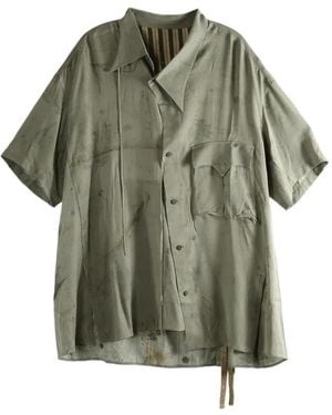 Ziggy Chen Assymetric silk shirt - Grün