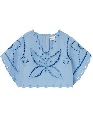 Claudie Pierlot Embroidered Blouse - Blue
