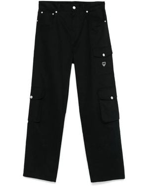 Moschino Gabardine-Weave Cargo Trousers - Black