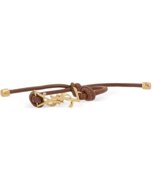 Saint Laurent Cassandre Logo Bracelet - White