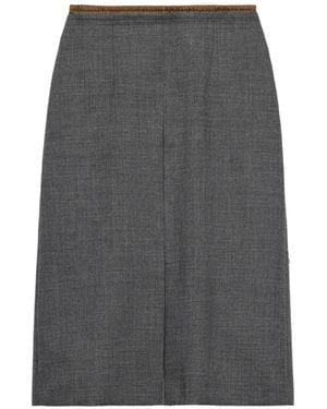 Prada Rush Stitch Midi-Skirt - Gray