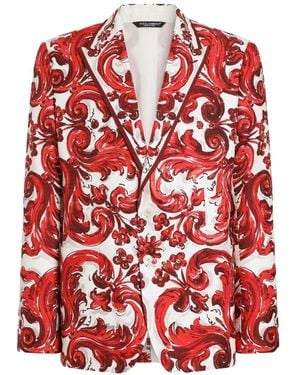 Dolce & Gabbana Sicilia Light Single-Breasted Jacket - Red