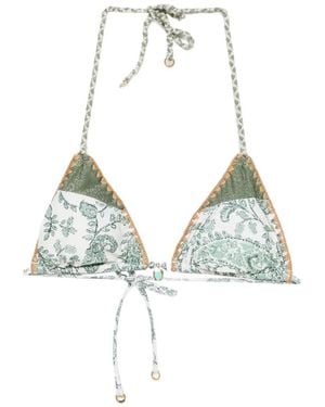 Banana Moon Top Bikini Bosco Con Stampa Paisley - Blu
