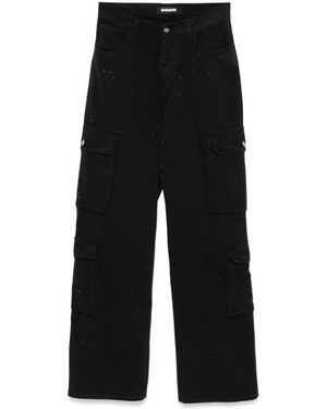 Barrow Vaqueros cargo con aplique de strass - Negro
