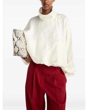 Rohe Button-Detail Silk Blouse - Red