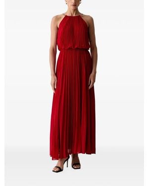 Morgan Pleated Maxi Dress - Red