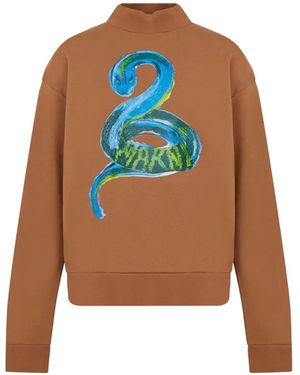 Marni Logo-Graphic Sweatshirt - Blue