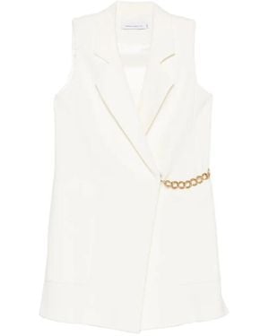 SIMONA CORSELLINI Chain-Link Mini Dress - White