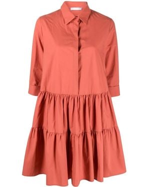 Fabiana Filippi ティアード シャツドレス - レッド