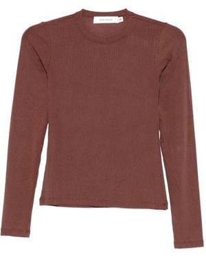 AYA MUSE Fine-Ribbed T-Shirt - Red