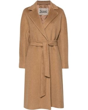 Herno Cappotto Con Cintura - Neutro