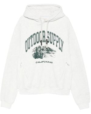 RC Outdoor Supply Graphic-Print Hoodie - White