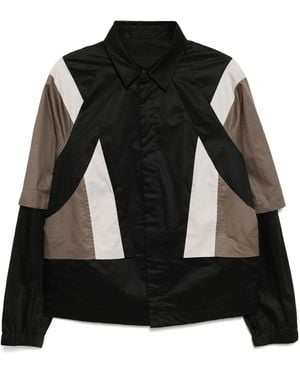 CROQUIS Paneled Shirt Jacket - Black