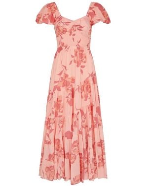Free People Sundrenched Floral-Print Dress - Pink