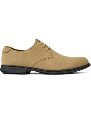 Camper 1913 Suede Lace-Up Derby Shoes - Brown